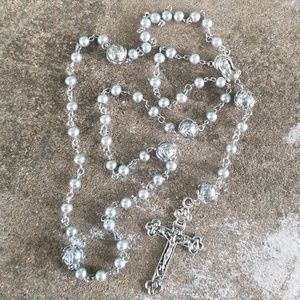 Silver Leaf Rosary